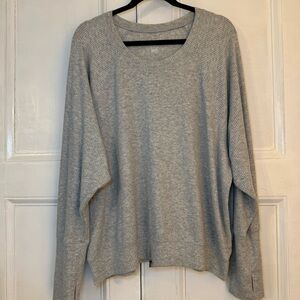 OFFLINE by Aerie Thumbs Up Ribbed Raglan Top - Heather Gray